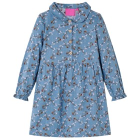 Vestido infantil de manga larga azul petróleo 92 de , Vestidos de niños - Ref: Foro24-14349, Precio: 12,99 €, Descuento: %