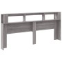 Cabecero LED madera ingeniería gris Sonoma 220x18,5x103,5 cm de , Cabeceros y pies de cama - Ref: Foro24-837377, Precio: 108,...