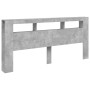 Cabecero LED madera ingeniería gris hormigón 220x18,5x103,5 cm de , Cabeceros y pies de cama - Ref: Foro24-837375, Precio: 10...