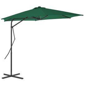 Sonnenschirm mit Stahlstange 300 cm grün von vidaXL, Sonnenschirme - Ref: Foro24-44885, Preis: 116,99 €, Rabatt: %