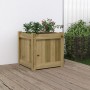 Solid impregnated pine wood planter 40x40x40 cm by , Pots and planters - Ref: Foro24-837412, Price: 45,08 €, Discount: %