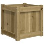 Solid impregnated pine wood planter 40x40x40 cm by , Pots and planters - Ref: Foro24-837412, Price: 37,15 €, Discount: %