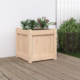 Jardinera madera maciza de pino 40x40x40 cm de , Maceteros y jardineras - Ref: Foro24-837404, Precio: 34,99 €, Descuento: %