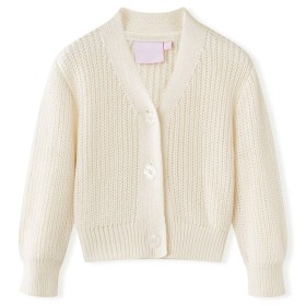 Cárdigan de punto infantil blanco nieve 128 de , Ropa de abrigo para niños - Ref: Foro24-14588, Precio: 13,99 €, Descuento: %