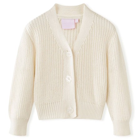 Cárdigan de punto infantil blanco nieve 128 de , Ropa de abrigo para niños - Ref: Foro24-14588, Precio: 13,12 €, Descuento: %