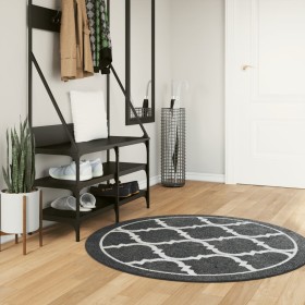 Black and white non-slip washable rug Ø 120 cm by , Rugs - Ref: Foro24-136608, Price: 31,28 €, Discount: %