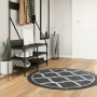 Black and white non-slip washable rug Ø 120 cm by , Rugs - Ref: Foro24-136608, Price: 31,46 €, Discount: %