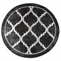 Alfombra lavable antideslizante negro y blanco Ø 120 cm de , Alfombras - Ref: Foro24-136608, Precio: 31,46 €, Descuento: %