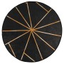 Alfombra lavable antideslizante negro y dorado Ø 120 cm de , Alfombras - Ref: Foro24-136620, Precio: 33,20 €, Descuento: %