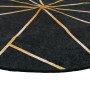 Alfombra lavable antideslizante negro y dorado Ø 120 cm de , Alfombras - Ref: Foro24-136620, Precio: 33,20 €, Descuento: %