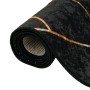 Alfombra lavable antideslizante negro y dorado 80x150 cm de , Alfombras - Ref: Foro24-136615, Precio: 26,29 €, Descuento: %