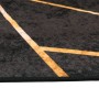 Alfombra lavable antideslizante negro y dorado 80x150 cm de , Alfombras - Ref: Foro24-136615, Precio: 26,29 €, Descuento: %