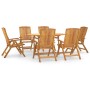 7-piece solid teak wood garden dining set by , Garden sets - Ref: Foro24-3154916, Price: 1,00 €, Discount: %