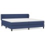 Box spring bed with blue fabric mattress 200x200 cm by , Beds and slatted bases - Ref: Foro24-3126435, Price: 622,64 €, Disco...