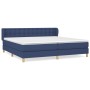 Cama box spring con colchón tela azul 200x200 cm de , Camas y somieres - Ref: Foro24-3127155, Precio: 615,49 €, Descuento: %