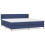 Cama box spring con colchón tela azul 200x200 cm de , Camas y somieres - Ref: Foro24-3130463, Precio: 601,73 €, Descuento: %