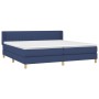 Cama box spring con colchón tela azul 200x200 cm de , Camas y somieres - Ref: Foro24-3130463, Precio: 601,73 €, Descuento: %