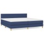 Boxspringbett mit blauer Stoffmatratze 200x200 cm von , Betten und Lattenroste - Ref: Foro24-3140727, Preis: 602,99 €, Rabatt: %