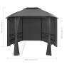 Carpa de jardín con cortinas hexagonal 360x265 cm de vidaXL, Carpas y cenadores - Ref: Foro24-44766, Precio: 247,52 €, Descue...