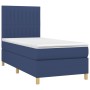 Box spring bed with blue fabric mattress 100x200 cm by , Beds and slatted bases - Ref: Foro24-3142479, Price: 379,30 €, Disco...