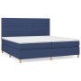 Box spring bed with blue fabric mattress 200x200 cm by , Beds and slatted bases - Ref: Foro24-3142447, Price: 725,09 €, Disco...