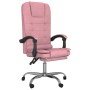 Pink velvet reclining office chair with massage by , Office chairs - Ref: Foro24-349665, Price: 136,43 €, Discount: %