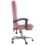 Pink velvet reclining office chair with massage by , Office chairs - Ref: Foro24-349665, Price: 136,43 €, Discount: %