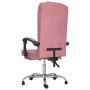 Pink velvet reclining office chair with massage by , Office chairs - Ref: Foro24-349665, Price: 136,43 €, Discount: %