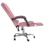 Pink velvet reclining office chair with massage by , Office chairs - Ref: Foro24-349665, Price: 136,43 €, Discount: %