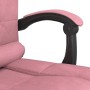 Pink velvet reclining office chair with massage by , Office chairs - Ref: Foro24-349665, Price: 136,43 €, Discount: %