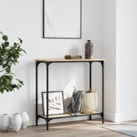 Engineered wood Sonoma oak console table 75x30.5x75 cm by , Side tables - Ref: Foro24-837708, Price: 38,48 €, Discount: %