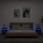 Mesitas de noche con luces LED 2 unidades negro 40x39x48,5 cm de , Mesitas de noche - Ref: Foro24-836787, Precio: 119,38 €, D...