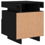 Bedside tables with LED lights 2 units black 40x39x48.5 cm by , Nightstands - Ref: Foro24-836787, Price: 121,71 €, Discount: %