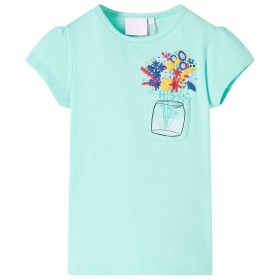 Camiseta infantil verde menta claro 116 de , Camisetas para niños - Ref: Foro24-11031, Precio: 9,99 €, Descuento: %