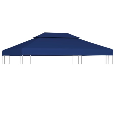 Gazebo awning 2 levels 310 g/m² 4x3 m blue by vidaXL, Covers for tents and gazebos - Ref: Foro24-44759, Price: 76,11 €, Disco...