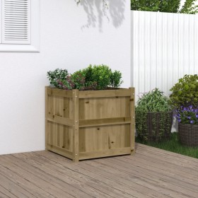 Solid pine wood planter box, impregnated, 60x60x60 cm by , Pots and planters - Ref: Foro24-837432, Price: 84,99 €, Discount: %