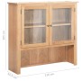 Aparador de madera maciza de roble 110x33,5x105 cm de vidaXL, Vitrinas - Ref: Foro24-247597, Precio: 312,23 €, Descuento: %