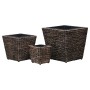 Conjunto de arriates 3 piezas jacinto de agua marrón de vidaXL, Maceteros y jardineras - Ref: Foro24-45572, Precio: 45,98 €, ...