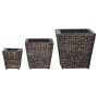 Conjunto de arriates 3 piezas jacinto de agua marrón de vidaXL, Maceteros y jardineras - Ref: Foro24-45572, Precio: 45,98 €, ...