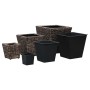 Conjunto de arriates 3 piezas jacinto de agua marrón de vidaXL, Maceteros y jardineras - Ref: Foro24-45572, Precio: 45,98 €, ...