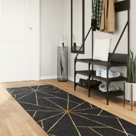 Washable non-slip black and gold rug 80x300 cm by , Rugs - Ref: Foro24-136616, Price: 45,99 €, Discount: %