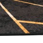 Alfombra lavable antideslizante negro y dorado 80x300 cm de , Alfombras - Ref: Foro24-136616, Precio: 44,37 €, Descuento: %