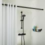 Sealskin Telescopic shower curtain rod black 125-220 cm by , shower bars - Ref: Foro24-447489, Price: 34,12 €, Discount: %