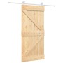 Puerta corredera con herrajes madera maciza de pino 95x210 cm de , Puertas - Ref: Foro24-3203100, Precio: 209,75 €, Descuento: %