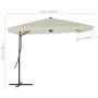 Garden umbrella with steel pole 250x250 cm sand by vidaXL, Umbrellas - Ref: Foro24-44882, Price: 115,71 €, Discount: %