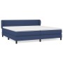 Box spring bed with blue fabric mattress 200x200 cm by , Beds and slatted bases - Ref: Foro24-3126355, Price: 625,61 €, Disco...