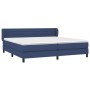 Box spring bed with blue fabric mattress 200x200 cm by , Beds and slatted bases - Ref: Foro24-3126355, Price: 625,61 €, Disco...