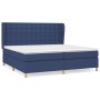 Box spring bed with blue fabric mattress 200x200 cm by , Beds and slatted bases - Ref: Foro24-3128875, Price: 722,75 €, Disco...