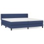 Cama box spring con colchón tela azul 200x200 cm de , Camas y somieres - Ref: Foro24-3129903, Precio: 600,24 €, Descuento: %