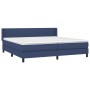 Cama box spring con colchón tela azul 200x200 cm de , Camas y somieres - Ref: Foro24-3129903, Precio: 600,24 €, Descuento: %